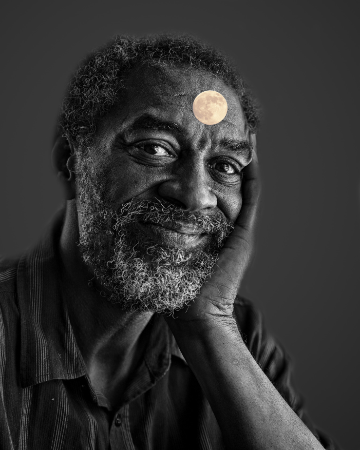 Muslim man with mark of Islam from Allah